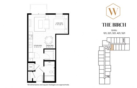 The Birch Floor Plan at The Whitley, St. Paul, Minnesota